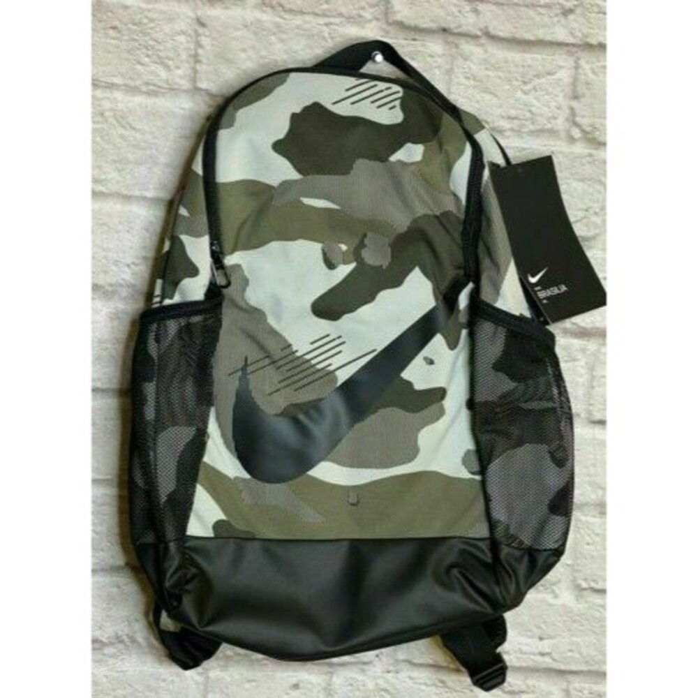 NWT NIKE Brasilia‎ XL Camouflage Backpack Green Men's Women's Kids